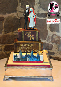 Harry Potter and Jack and Sally Wedding Cake.jpeg
