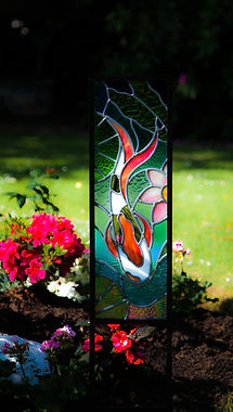 Single Koi garden panel