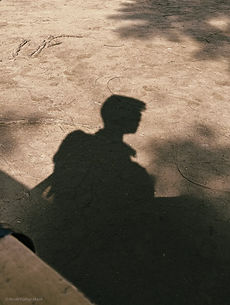 This is a photo of a shadow of a person 