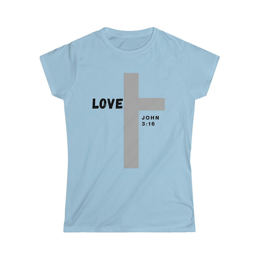 Thumbnail: Love Cross John 3:16 Women's Softstyle Tee