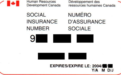 Create your Social Insurance Number (SIN)
