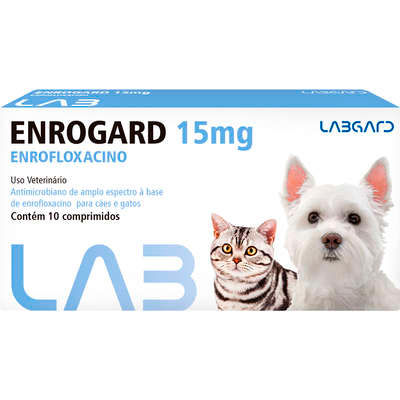 Antimicrobiano Labgard Enrogard 15 mg para Cães e Gatos até 5 Kg