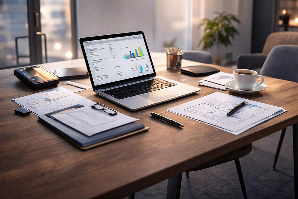 AI market research dashboard displaying business analytics for investment decisions.