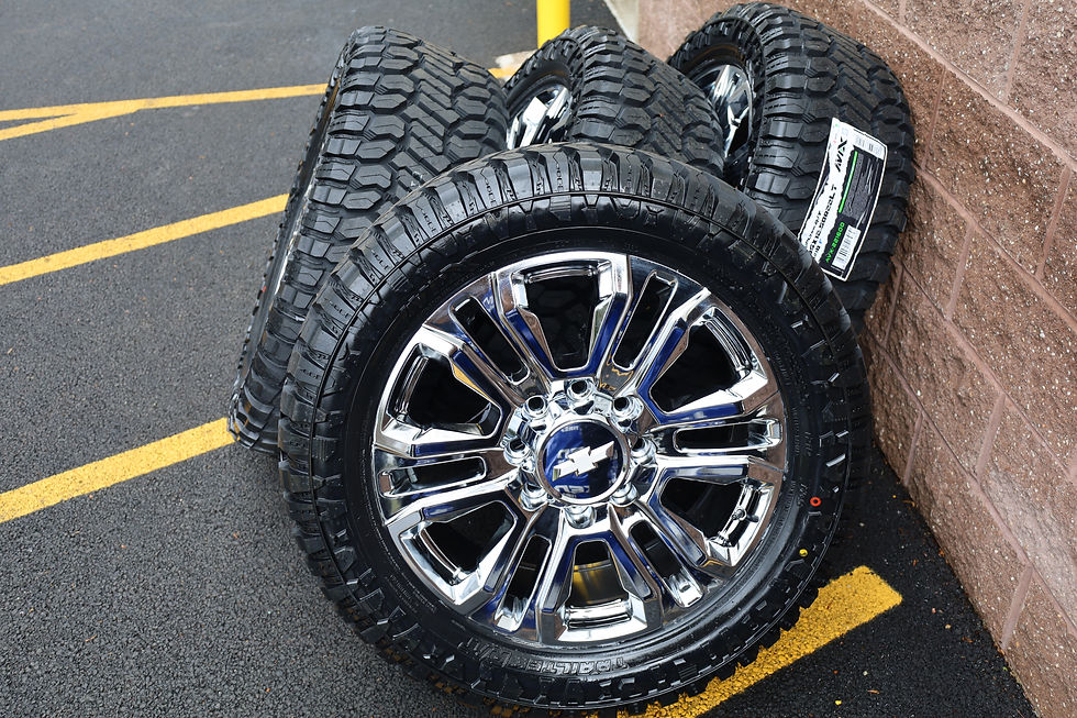Thumbnail: 22'' Chrome Denali 8x180 Wheels On 35x12.5x22 R/T's