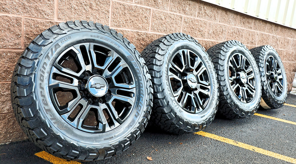Thumbnail: 20'' Gloss Black 8x180 Chevy/GMC Denali 2500 HD Duramax Wheels On BFG KO3s