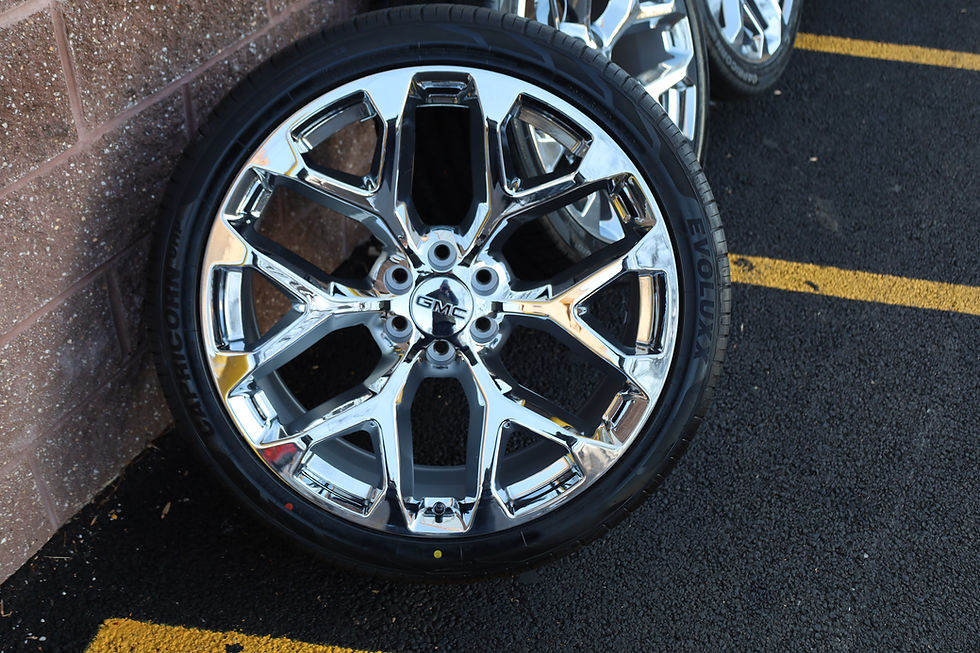 Thumbnail: 24'' Chrome Snowflake Wheels On New Tires 295/35/24