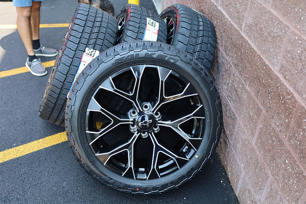 Thumbnail: 22'' Black Milled Snowflake Wheels On Falken Wildpeak 285/45/22