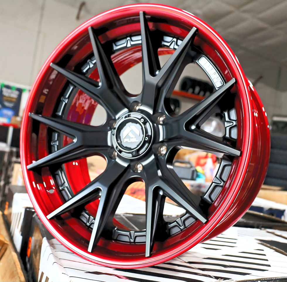 Thumbnail: 20'' Fuel Catalyst Matte Black Candy Red Lip 6x5.5