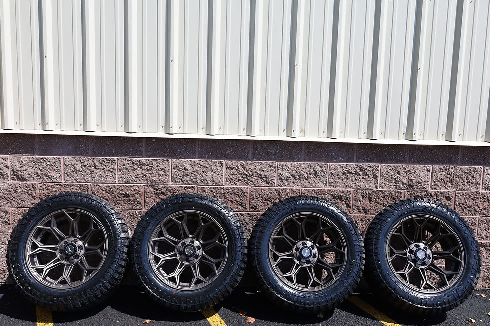 Thumbnail: 20x10 4Play 4P83 Satin Bronze Chevy/Ford/Ram Wheels On 33x12.5x20s