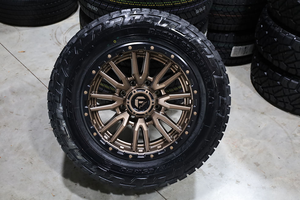 Thumbnail: Fuel Rebel Bronze 20'' Chevy GMC 2500 HD Duramax 8x180 Wheels On Nitto's