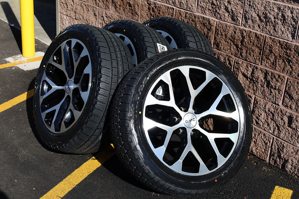 Thumbnail: 22''Black Machined Snowflakes On Falken Wildpeak All SeasonTires