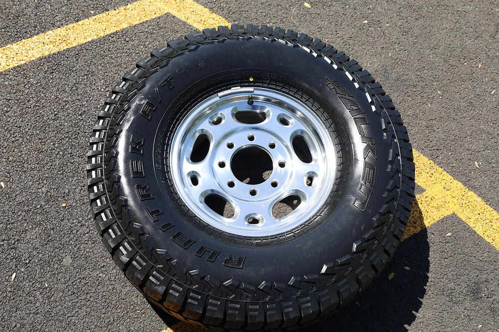Thumbnail: 8x6.5 Polished Aluminum 2500 HD Wheels On Falken Rubitrek A/T 315/75/16