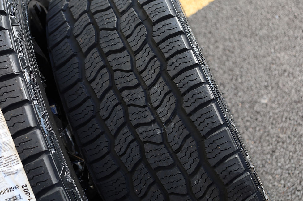 Thumbnail: Set Of 4 - New 22'' Gloss Black SRV Wheels Mounted 285/45/22 Cooper AT3 Tires.