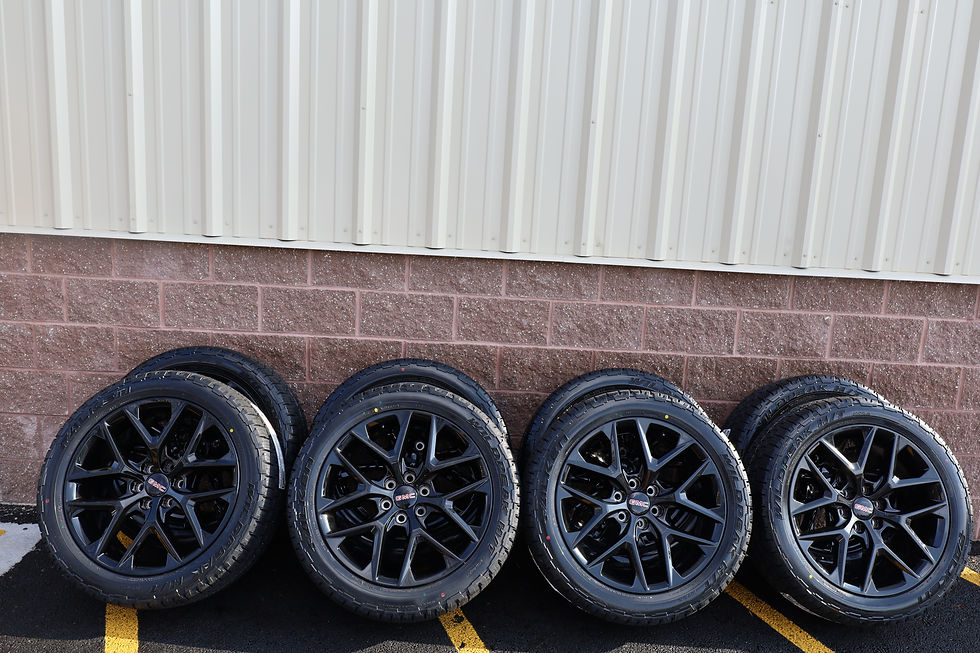 Thumbnail: 22'' Gloss Black Snowflake Denali Escalade Wheels Falken Wildpeak Tires