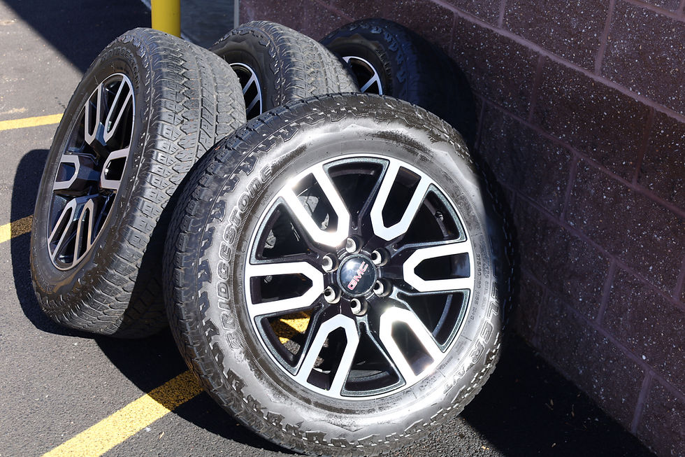 Thumbnail: Set Of 20'' GMC Sierra Yukon AT4 Takeoff Wheels On Bridgestone Dueler ATs 275/60