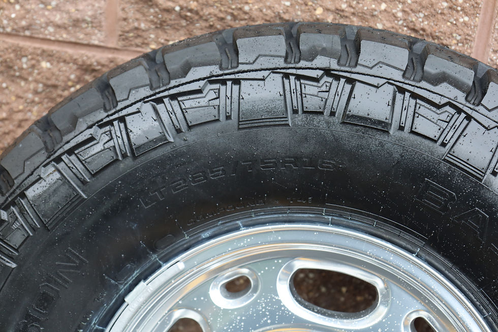 Thumbnail: 8x6.5 Polished Factory Chevy/GMC 2500 HD Wheels On Mickey Thompson M/T's