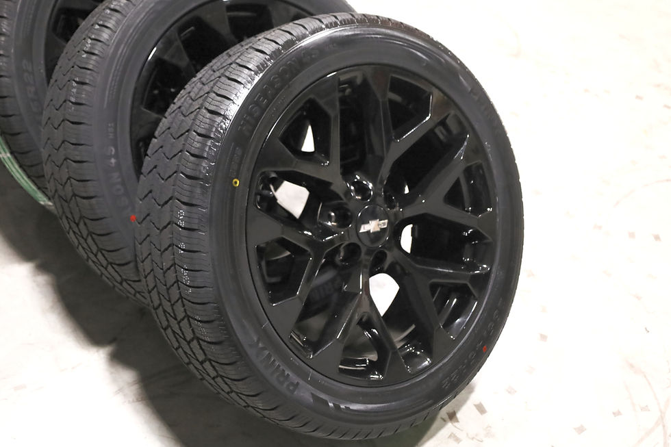 Thumbnail: 22'' Black Snowflake Denali Silverado Tahoe Wheels/Tires NEW 285/45/22