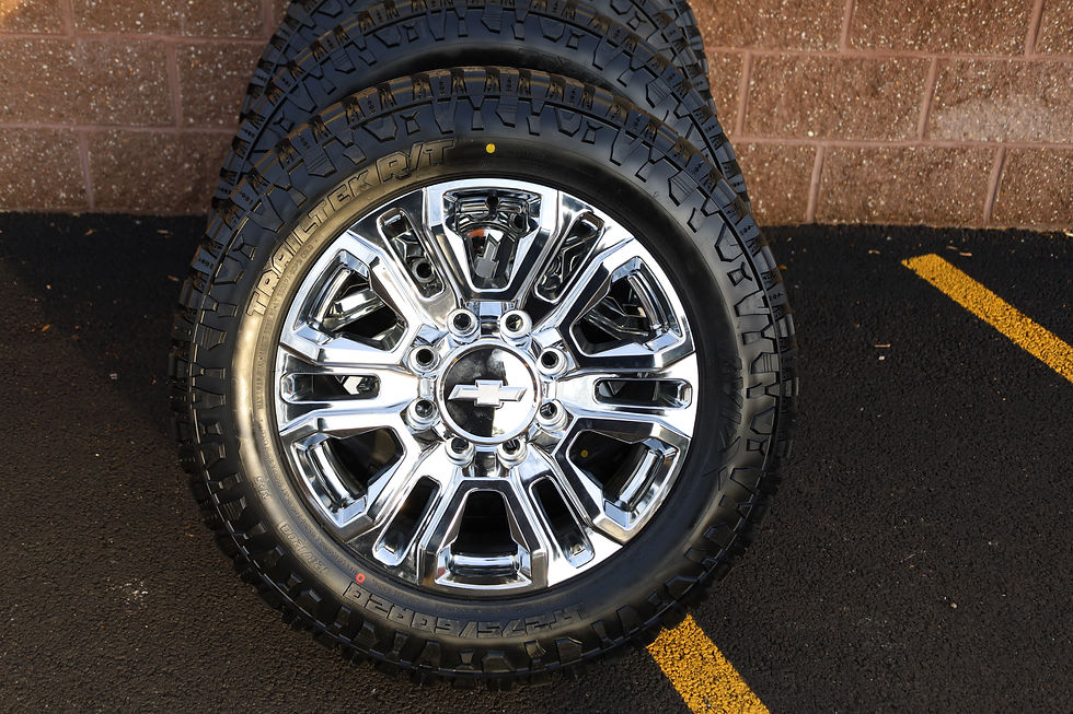 Thumbnail: 20'' Chrome 8x180 Denali Wheels/Avix Rugged Terrain Tires 275/60/20