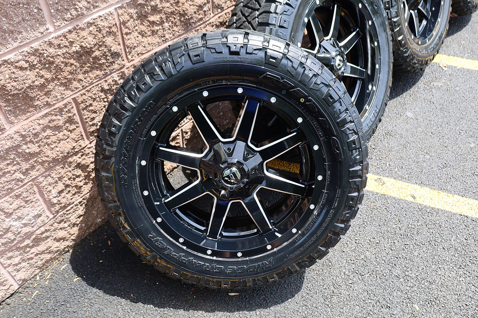Thumbnail: 20'' Fuel Maverick Gloss Black Milled Wheels On Nitto Ridge Grappler A/T's