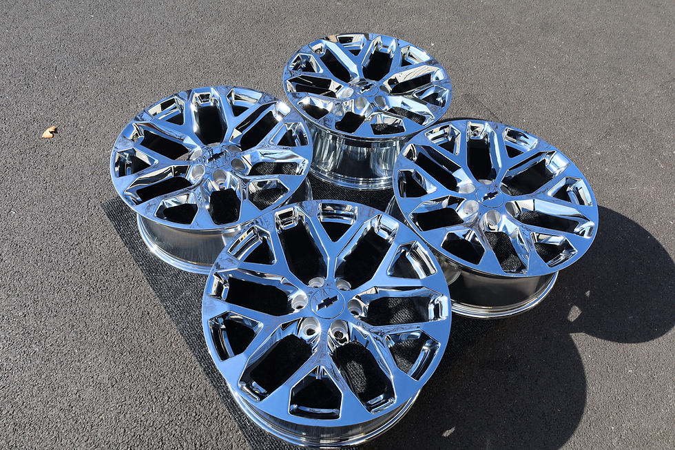 Thumbnail: 22'' Chrome Snowflake Wheels 6x5.5 - Denali - Escalade - Tahoe