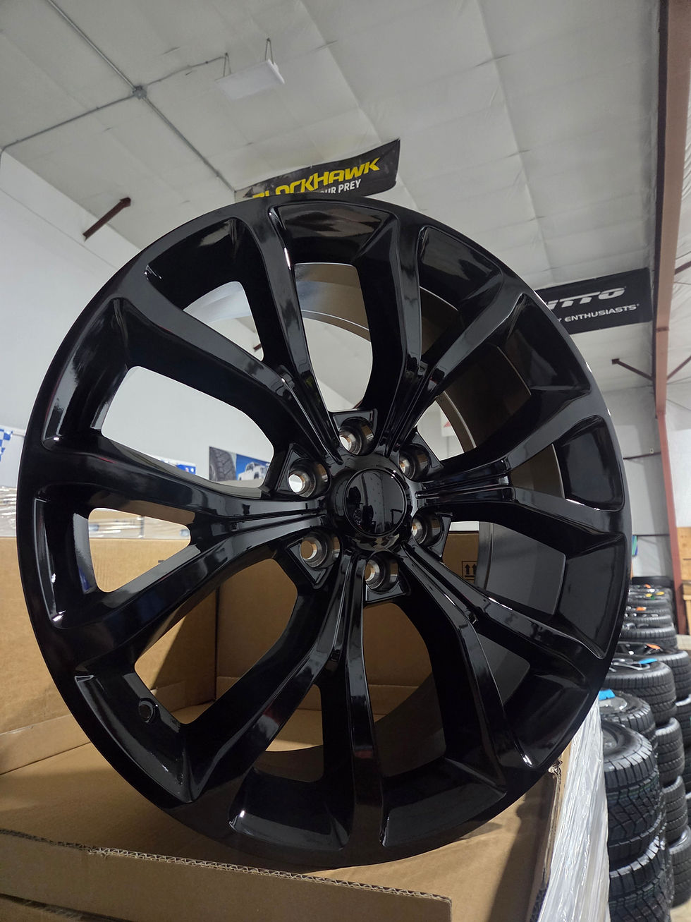 Thumbnail: 22'' Gloss Black Ford F-150 Wheels 6x135 Bolt Pattern