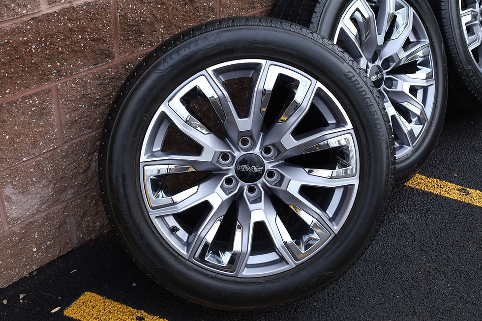 Thumbnail: 22'' Chevy/GMC Takeoff Denali Factory Wheels 275/50/22 Bridgestone Dueler