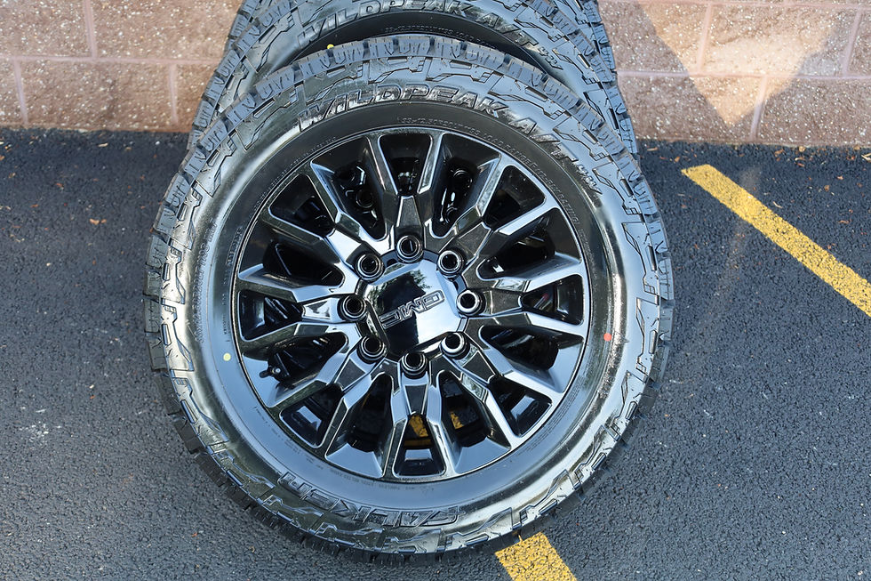 Thumbnail: 20'' Gloss Black High Country 8x180 Wheels Mounted On 33x12.5x20 Falken Wildpeak