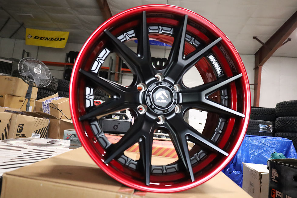Thumbnail: 20'' Fuel Catalyst Matte Black Candy Red Lip 6x5.5