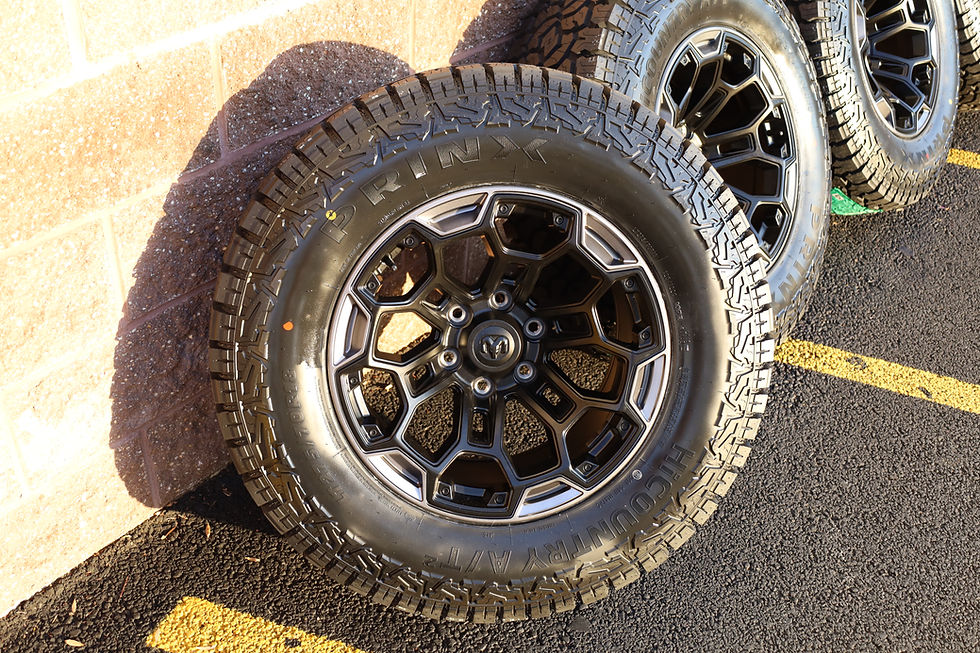 Thumbnail: *** NEW RAM 1500 LARAMIE TRX REBEL BLACK 18'' DEFIANT WHEELS & ALL TERRAINS -12 