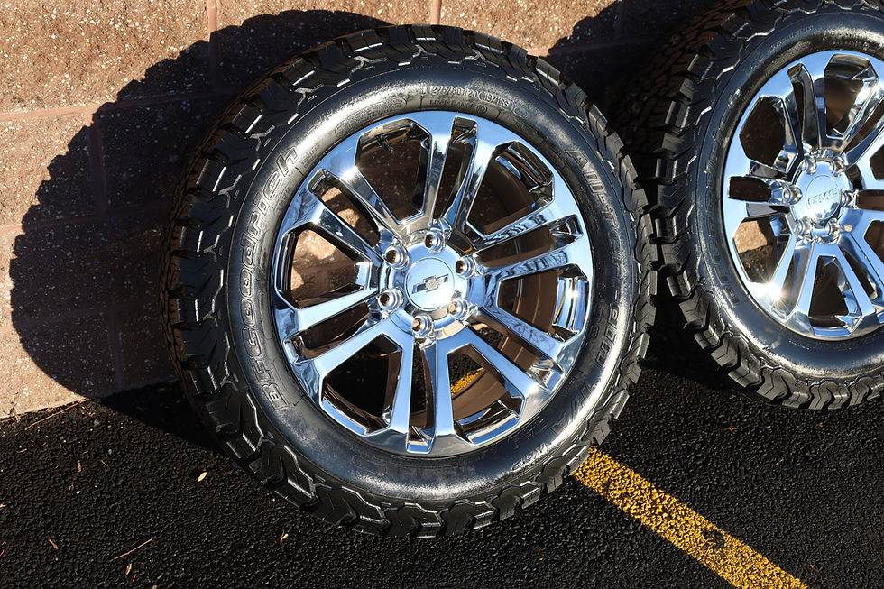 Thumbnail: 20'' Chrome High Country Wheels On 33'' BFG KO2s - 275/60/20