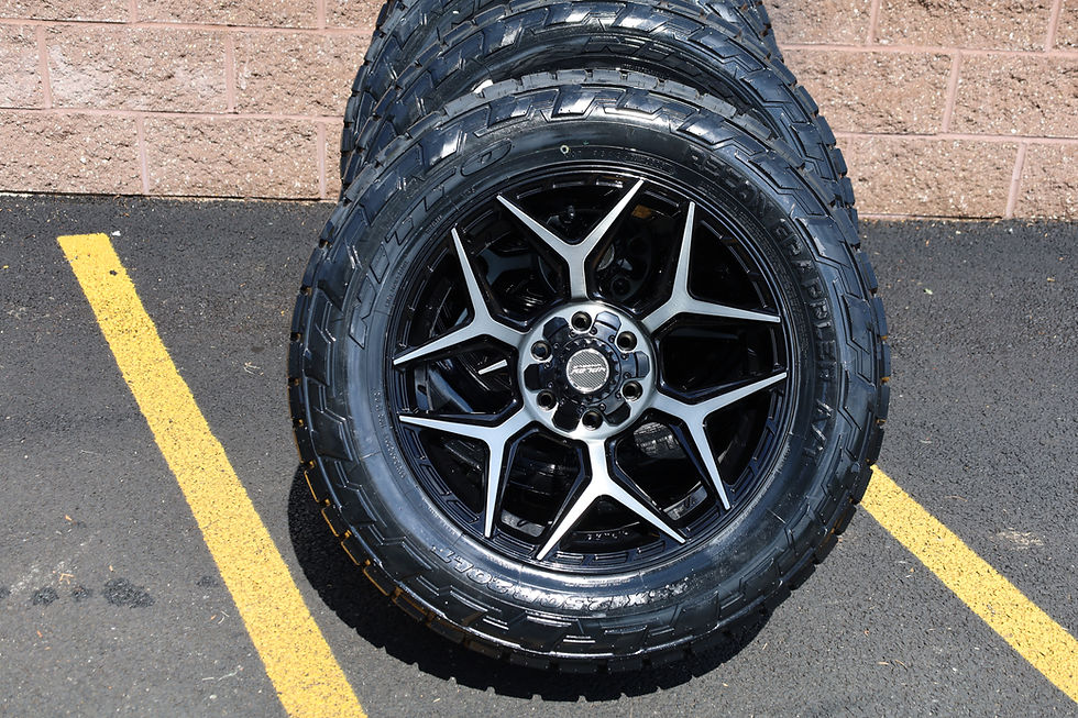 Thumbnail: 20x10 4 Play 4P06 Brushed Black 6 Lug Chevy/Ford/Ram/33x12.5x20 Nitto's