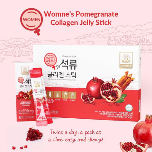 Korean Beauty Baekje Geumsan Women's Pomegranate Collagen Jelly Stick