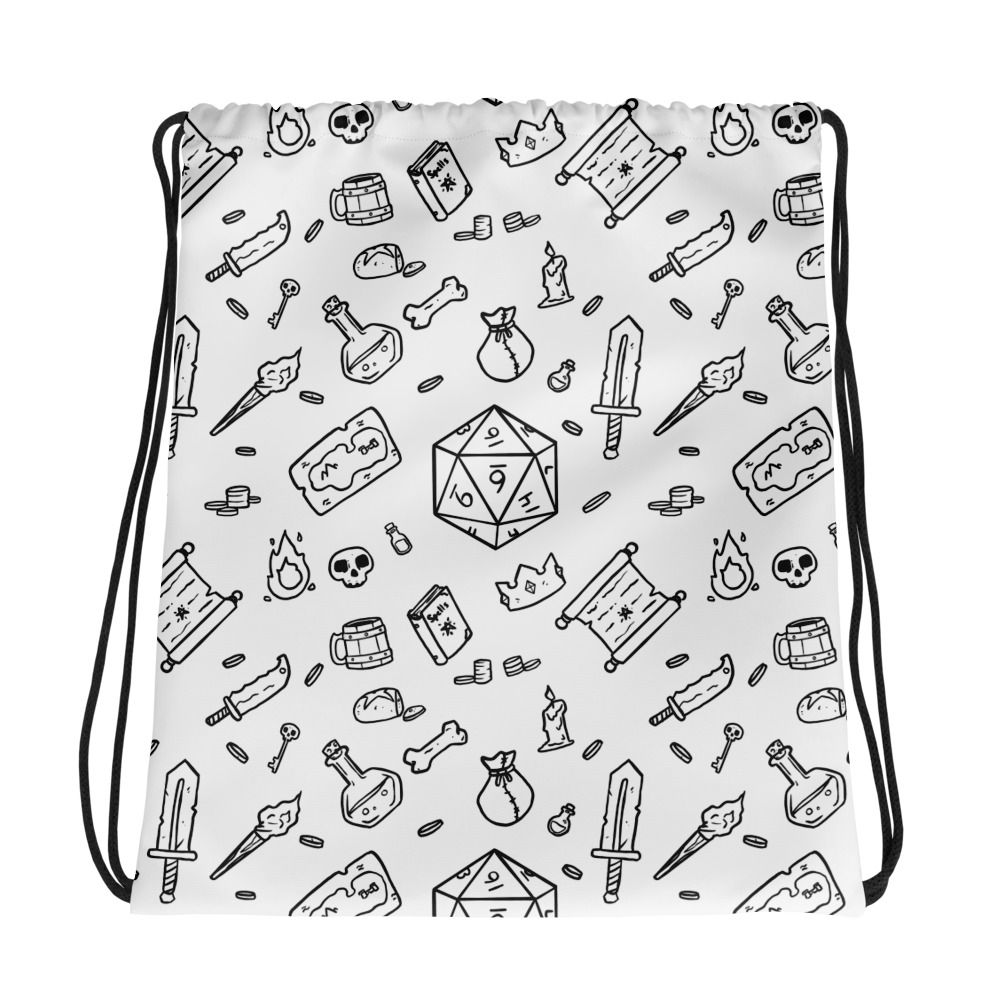 Dungeon Doodle Drawstring Bag