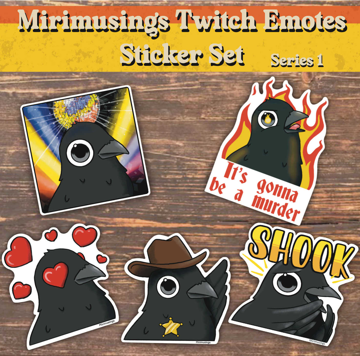 Mirimusings Series 1 Emote stickers
