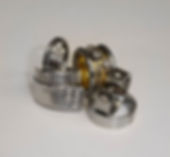 White and yellow gold diamond rings spinning rings