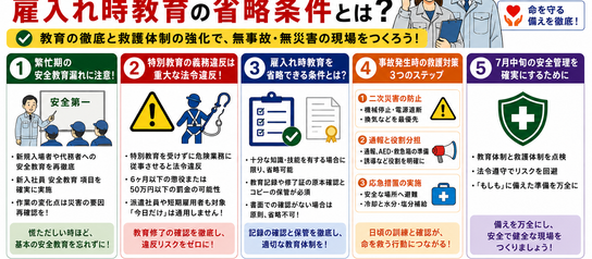 【2026年7月14日最新】今月の安全衛生委員会ネタ(7月)!特別教育の義務違反と雇入れ時教育の省略条件とは?