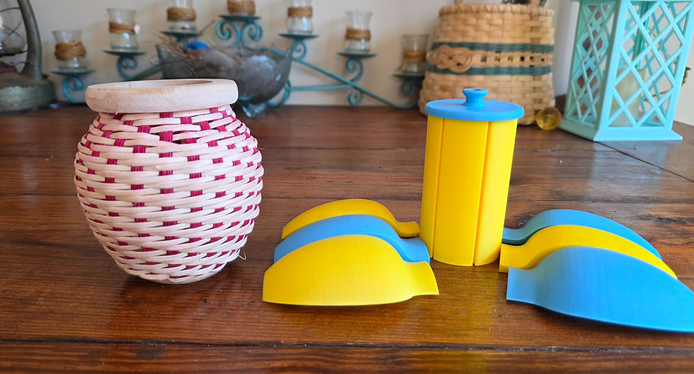 Thumbnail: Mini Stamnos Complete Basket Weaving Kit