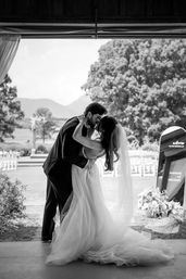 Bride and Groom Portraits at CeNita Vineyard Wedding Venue in Cleveland, Georgia 