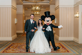 Wedding reception at Disney's grand Floridian convention center. Photo by Honeycomb Films.