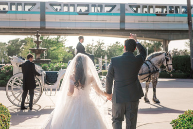 Inside the Mouse, Larissa and Vito, wedding ceremony at Disney's Wedding Pavilion. Honeycomb Films.