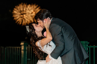 Wedding photos during Happily Ever After dessert party at Disney. Photo by Honeycomb Films.