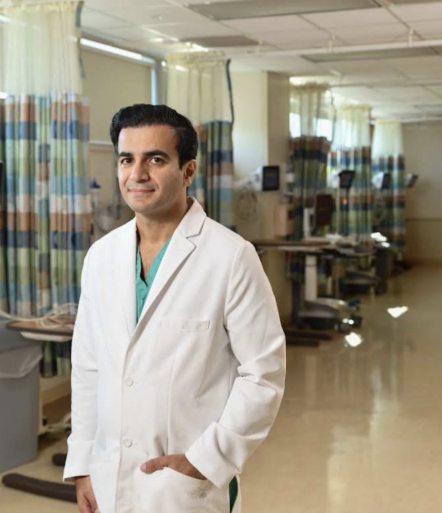 Dr. Toghrul Talishinskiy in a white coat