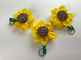 Chaveiro Girassol de Fuxico