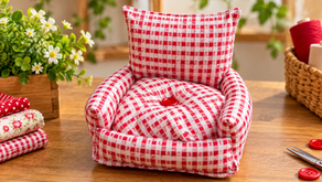 Mini Poltrona com Reciclagem: Retalhos e Papelão + Molde Grátis