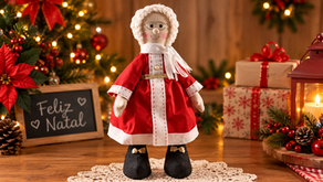 Mamãe Noel de Tecido: Molde + Passo a Passo para Fazer e Vender no Natal