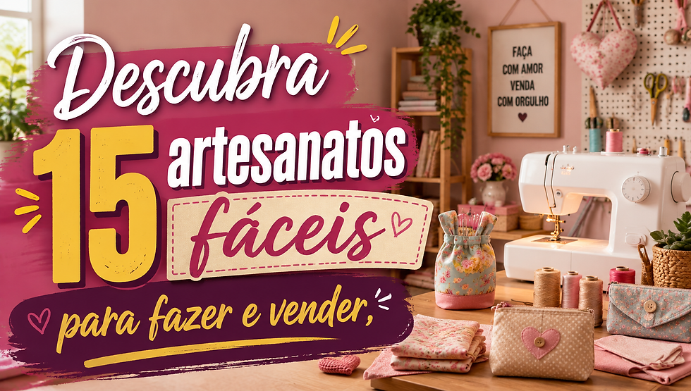 Conheça 15 artesanatos fáceis para fazer e vender.