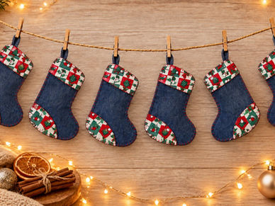 Bota de Natal com molde grátis