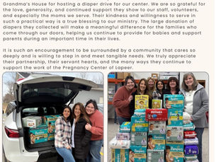Diaper Drive for PCOL