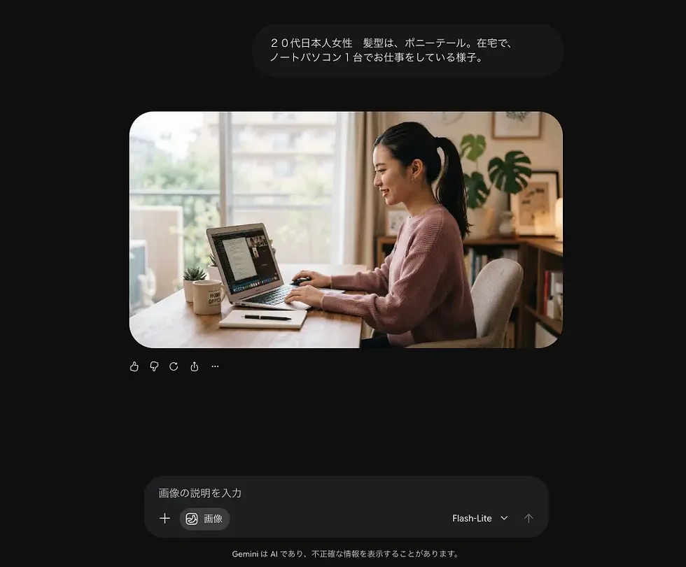 実際に画像を生成している様子