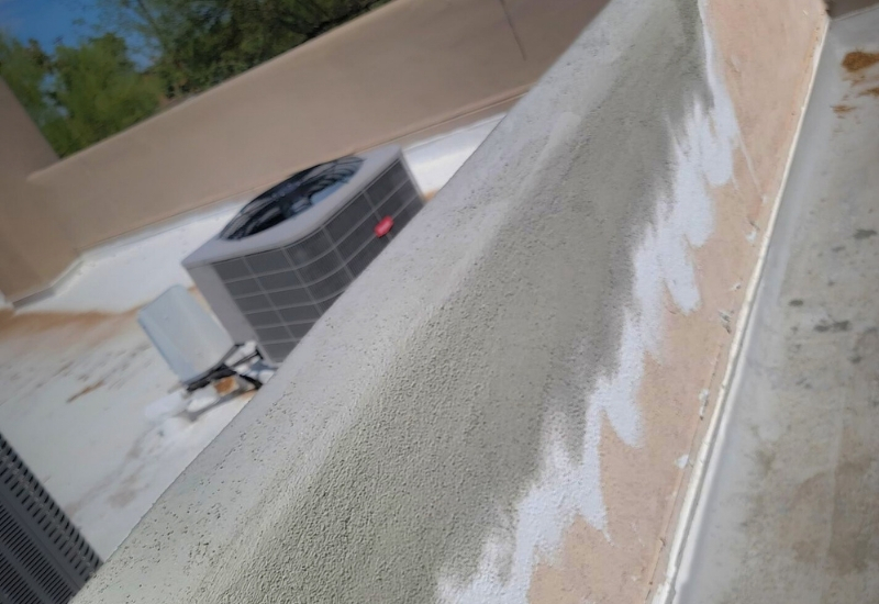 repaired stucco parapet walls by ABRC